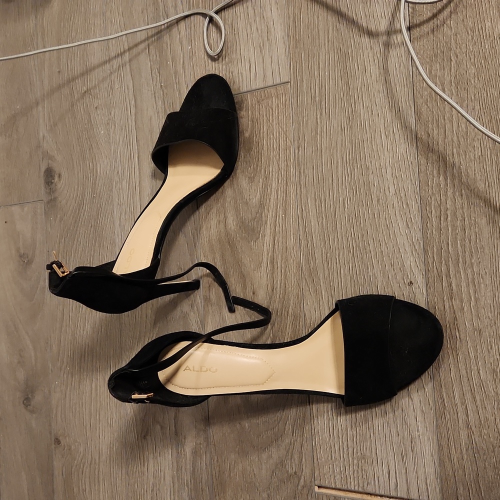 Black sandals high heels